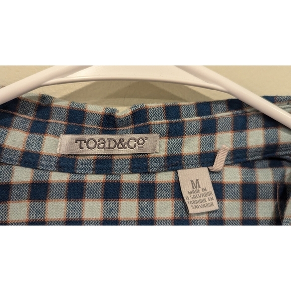 Toad&Co Dakotah Long Sleeve Plaid Button Down Shirt Size Medium - Picture 4 of 9